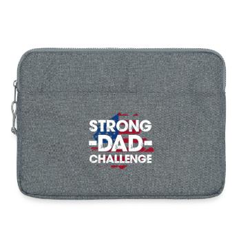 Strong Dad Challenge Tee - Laptop bag 15" - heather grey - Front