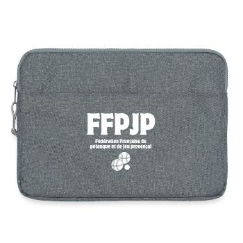 pétanque, pétanque player, pétanqueur - Laptop bag 15" - heather grey - Front