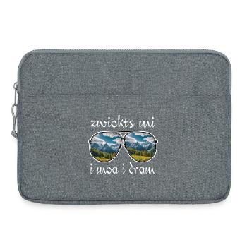 zwickts mi i moa i dram, dialect, hiking, mountains - Laptop bag 15" - heather grey - Front