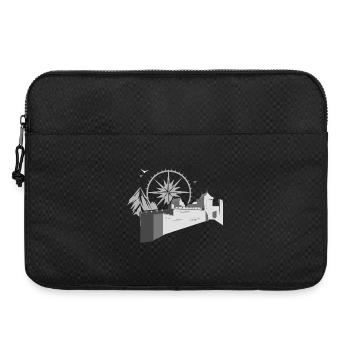 Castle with compass - Laptop bag 15" - black - Front