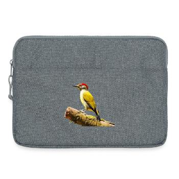 Green woodpecker - Laptop bag 15" - heather grey - Front