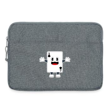 Poker Cartes de poker - Sacoche pour ordinateur portable 15 pouces - gris chiné - Devant