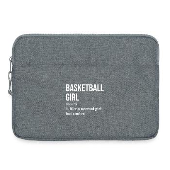 basket-ball - Sacoche pour ordinateur portable 15 pouces - gris chiné - Devant