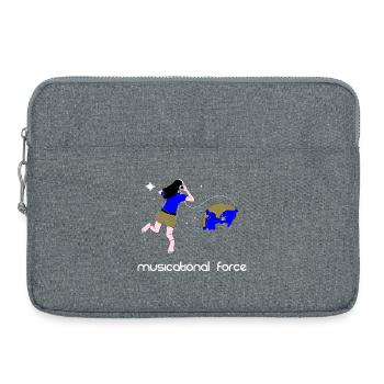 Le pouvoir de la musique - Sacoche pour ordinateur portable 15 pouces - gris chiné - Devant