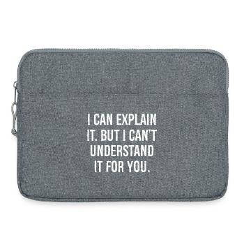 I can explain it but I can't understand it for you - Laptoptasche 15" - Grau meliert - Vorne