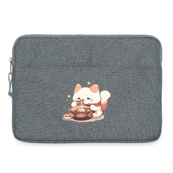 Spaghetti cats - Cat is having fun with past - Laptop bag 15" - heather grey - Front