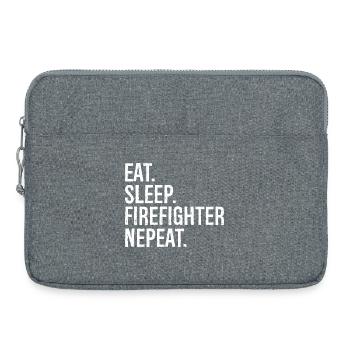 eat sleep firefighter nepeat - Laptoptasche 15" - Grau meliert - Vorne