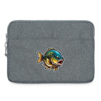 Poisson Saumon Mer Lac Océan Pêcheur Cadeau de pêche - Sacoche pour ordinateur portable 15 pouces - gris chiné - Devant