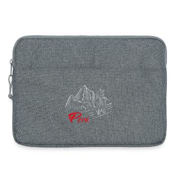 Machu Picchu - Peru - llama - Laptop bag 15" - heather grey - Front