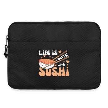 La vie est meilleure avec les sushis Kawaii Sushi - Sacoche pour ordinateur portable 15 pouces - noir - Devant