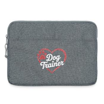 Hundetrainer Herz Design - Laptoptasche 15" - Grau meliert - Vorne