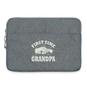 Papy en devenir pour la première fois - Sacoche pour ordinateur portable 15 pouces - gris chiné - Devant