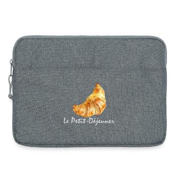 Croissant Petit-déjeuner Français Design - Sacoche pour ordinateur portable 15 pouces - gris chiné - Devant