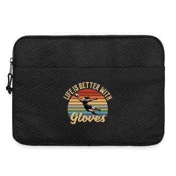 Gardien de but de football Retro Vintage - Sacoche pour ordinateur portable 15 pouces - noir - Devant