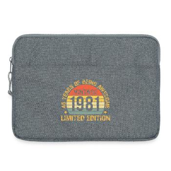 45 Year Birthday Decorations 1981 45th Birthday  - Laptoptasche 15" - Grau meliert - Vorne