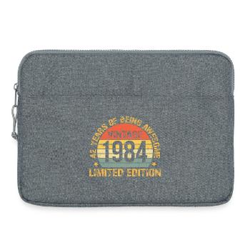 42nd Birthday Man Woman 42 Years 1984 Birthday - Laptop bag 15" - heather grey - Front