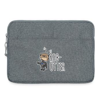 Rob-Otter - Half Otter Half Robot Flat Joke! - Laptop bag 15" - heather grey - Front