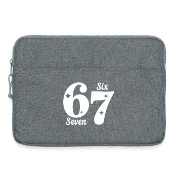 Funny Six Seven 67 - Six Seven SixSeven 6-7 - Laptoptasche 15" - Grau meliert - Vorne