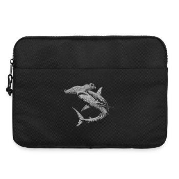 Hammerhead Shark Swirl Silhouette Duo - Laptop bag 15" - black - Front
