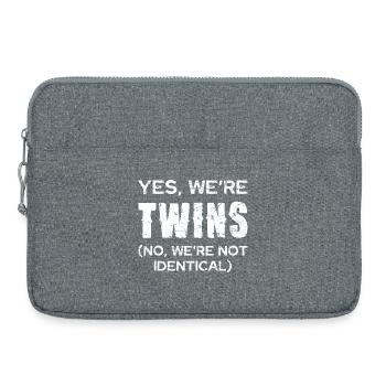 Twin joke: Not identical - Laptop bag 15" - heather grey - Front
