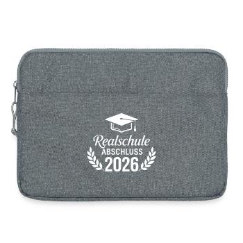 Realschulabschluss 2026 Absolvent - Laptoptasche 15" - Grau meliert - Vorne