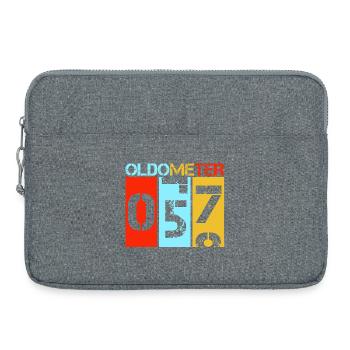 Oldometer 57 Retro 57th Birthday Gift Dad Father - Laptop bag 15" - heather grey - Front