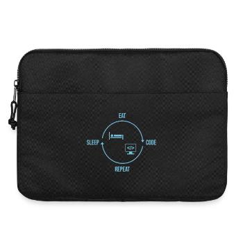 Eat Sleep Code Repeat - Programmierer Kreislauf - Laptoptasche 15" - Schwarz - Vorne