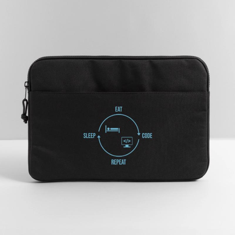 Eat Sleep Code Repeat - Programmierer Kreislauf Laptoptasche 15"