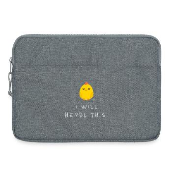 I Will Hendl This Süßes Küken minimalistisch - Laptoptasche 15" - Grau meliert - Vorne