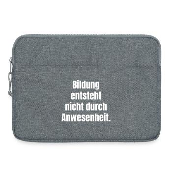 Education is created through activity - Laptop bag 15" - heather grey - Front