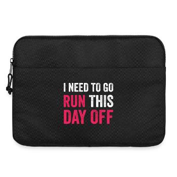 I Need To Go Run This Day Off - Laptop bag 15" - black - Front