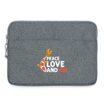 Ambiances zen et passion de la carpe Koi Calm Pond Lifestyle - Sacoche pour ordinateur portable 15 pouces - gris chiné - Devant