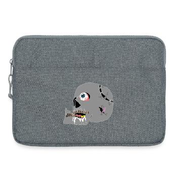 Schädel - Laptoptasche 15" - Grau meliert - Vorne