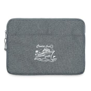 Kreuzfahrtcrew 2026, passendes Kreuzfahrtcrew-Shirt - Laptoptasche 15" - Grau meliert - Vorne