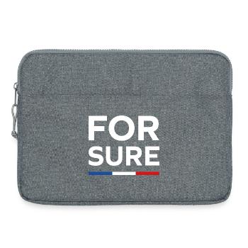 For sure, - Sacoche pour ordinateur portable 15 pouces - gris chiné - Devant