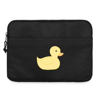 Gelbe Gummiente Cartoon Stil - Laptoptasche 15" - Schwarz - Vorne