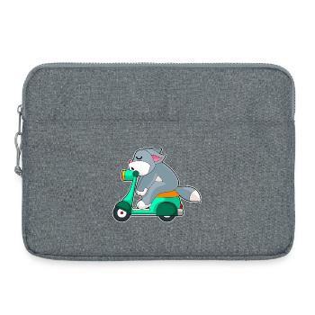 Trottinette pour chat - Sacoche pour ordinateur portable 15 pouces - gris chiné - Devant
