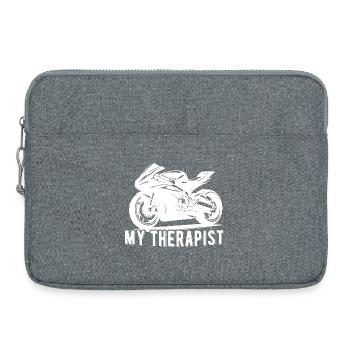 Ma thérapeute : Course moto amusante - Sacoche pour ordinateur portable 15 pouces - gris chiné - Devant