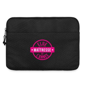 Tampon Rose Élue Maîtresse de l'Année Scolaire - Sacoche pour ordinateur portable 15 pouces - noir - Devant