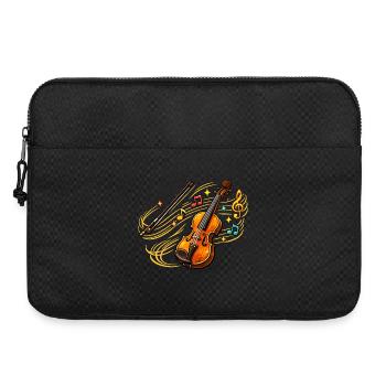 Klangwirbel Violine - Laptoptasche 15" - Schwarz - Vorne
