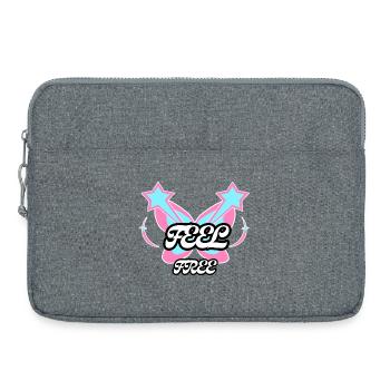 Sentez-vous libre : Emblème Papillon - Sacoche pour ordinateur portable 15 pouces - gris chiné - Devant