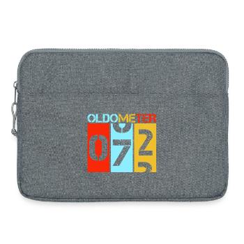 Oldometer 72 Funny 72nd Birthday Retro Design - Laptop bag 15" - heather grey - Front