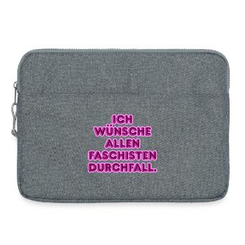 Gegen Faschisten Pink Protest - Laptoptasche 15" - Grau meliert - Vorne