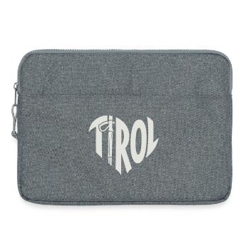 Tirol Herz lettering with hiking stick - Laptop bag 15" - heather grey - Front