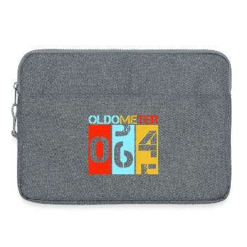Oldometer 64 Soixante-quatrième anniversaire - Sacoche pour ordinateur portable 15 pouces - gris chiné - Devant