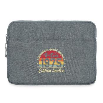 les légendes sont nées mai 1975 - Sacoche pour ordinateur portable 15 pouces - gris chiné - Devant