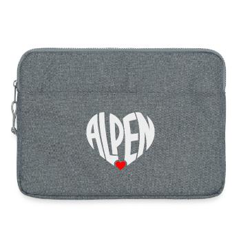Alpen Herz Typo  - Laptoptasche 15" - Grau meliert - Vorne