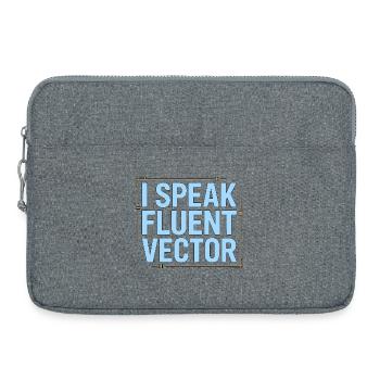 Logo Designer I Speak Fluent Vector Graphic Artist - Laptop bag 15" - heather grey - Front