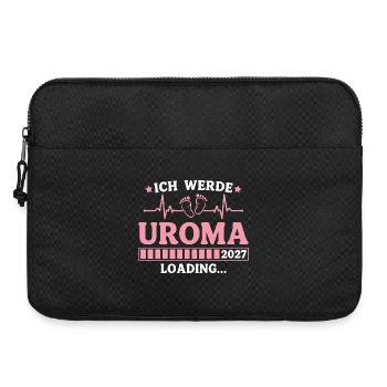 Ich werde Uroma 2027 – Werdende Urgroßmutter - Laptoptasche 15" - Schwarz - Vorne