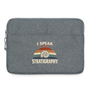 Ich spreche Stratigraphie | Geologie Fossilien - Laptoptasche 15" - Grau meliert - Vorne